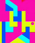 Vibrant Geometric Shapes Pattern Rug
