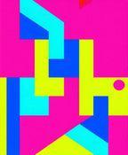 Vibrant Geometric Shapes Pattern Rug