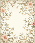 Soft Floral Vine Pattern Rug