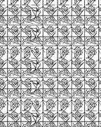 Abstract Geometric Line Art Rug