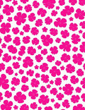 Vibrant Pink Flower Pattern Rug