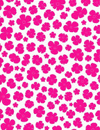 Vibrant Pink Flower Pattern Rug