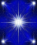 Midnight Starburst Patterned Design Rug