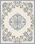 Floral Scrollwork Medallion Design Rug