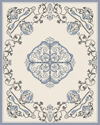Floral Scrollwork Medallion Design Rug