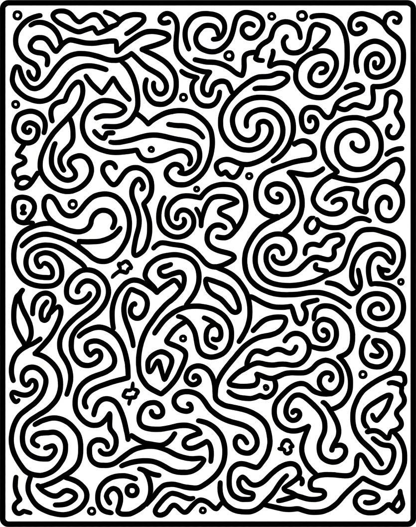 Abstract Swirl Art Decorative Rug