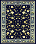 Golden Floral Vine Pattern Rug