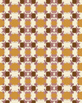 Abstract Geometric Ochre Pattern Rug