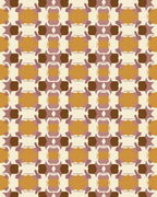 Abstract Geometric Ochre Pattern Rug