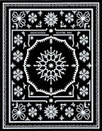 Black White Snowflake Mandala Rug