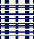 Deep Blue Grid Pattern Rug