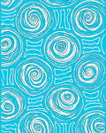 Abstract Swirl Pattern On Blue Background Rug