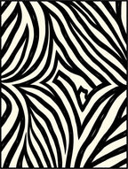 Bold Organic Black White Stripes Rug