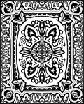 Classic Black White Intricate Mandala Design Rug
