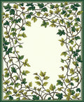 Vine and Leaf Border Design Rug