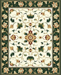 Classic Floral Vines Cream Border Rug