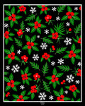 Holiday Holly Berry Snowflake Garden Rug