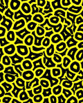 Bold Abstract Yellow Black Circles Rug