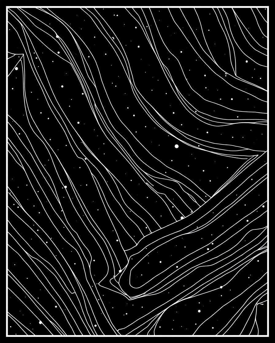 Cosmic Swirls and Stars Rug