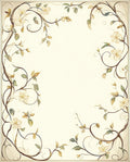 Vintage Floral Vine Scroll Rug