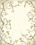 Vintage Floral Vine Scroll Rug