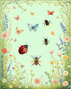 Whimsical Garden Insects And Butterflies Rug