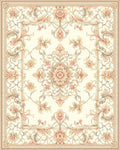 Elegant Floral Scroll Patterned Rug