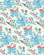 Whimsical Floral Vines Pattern Rug