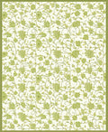 Lush Green Floral Vine Tapestry Design Rug