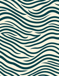Abstract Wave Patterned Rug
