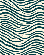 Abstract Wave Patterned Rug