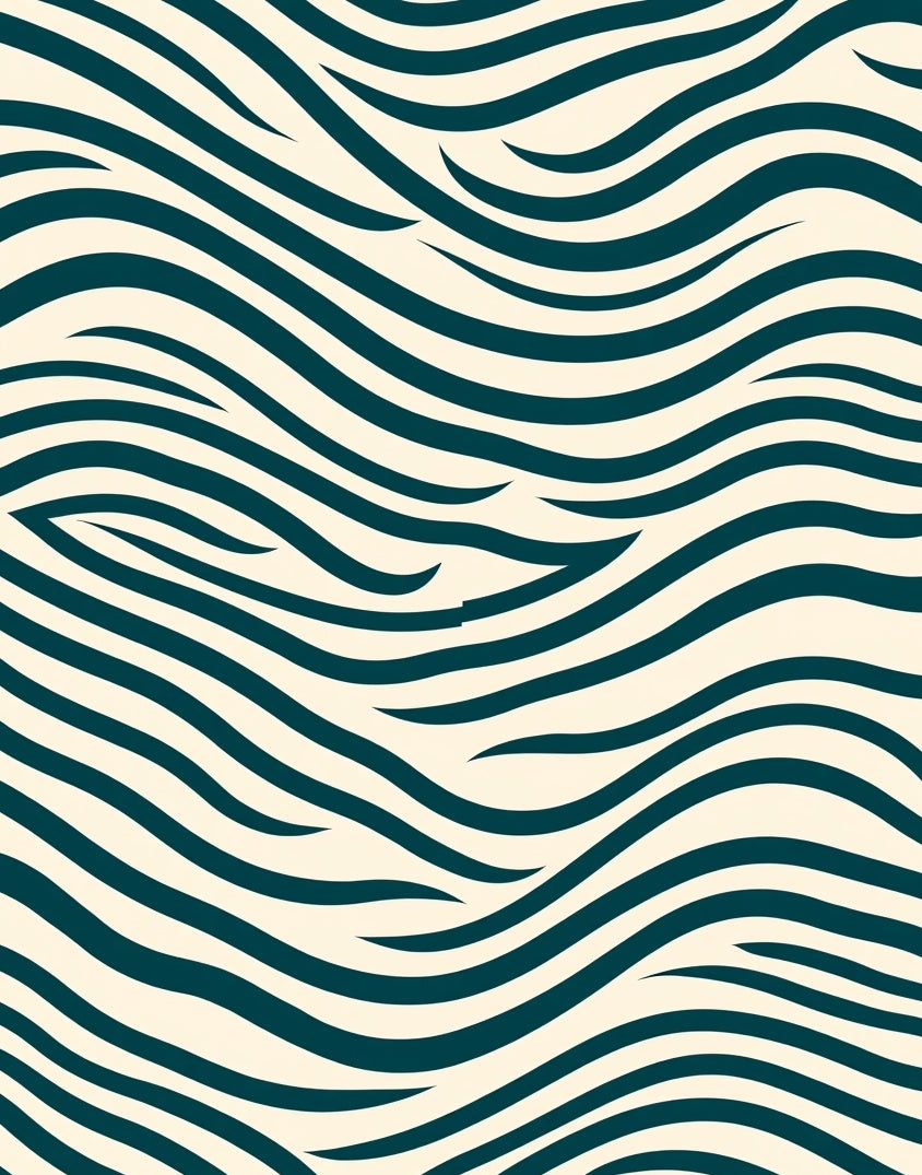 Abstract Wave Patterned Rug