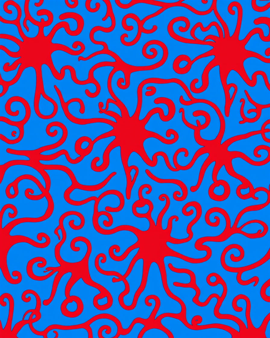 Crimson Swirl Bold Pattern Rug