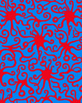 Crimson Swirl Bold Pattern Rug