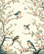 Chinoiserie Birds and Blossoms Pattern Rug