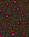 Whimsical Floral Swirls Pattern Rug