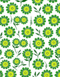 Green Floral Pattern Textile Design Rug