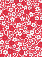 Crimson White Floral Medley Rug