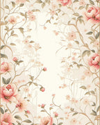 Pastel Floral Vine Pattern Rug