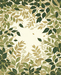 Green Leafy Vine Pattern Rug