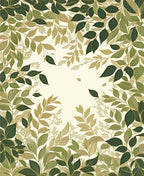 Green Leafy Vine Pattern Rug