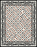Geometric Floral Bird Patterned Rug