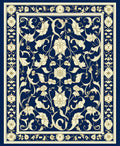 Ornate Floral Vine Pattern Rug