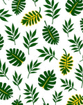 Tropical Leaf Pattern With Yellow Accents Rug