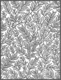 Classic Leaf Pattern Monochrome Rug