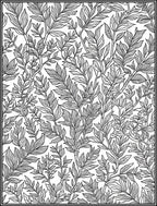Classic Leaf Pattern Monochrome Rug