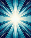 Radiant Starburst Ice Blue Glow Rug