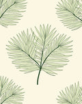 Delicate Green Leaf Pattern Design Rug