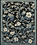 Elegant Floral Vine Pattern Rug