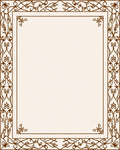 Ornate Floral Vine Border Design Rug